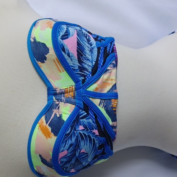 Maaji Tropic Cubism Corset Strapless Bikini Set SZ M, No Conversion Straps - Picture 4 of 9